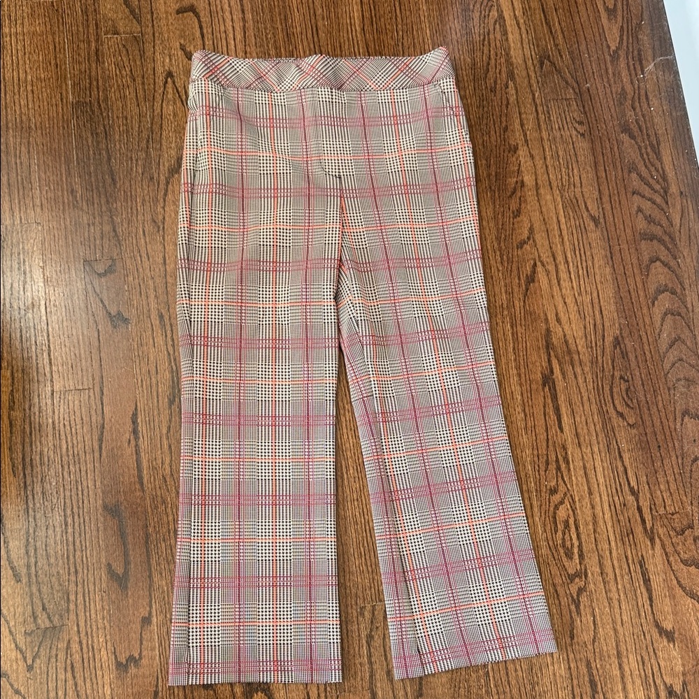 SPANX Houndstooth and Plaid Pants in Red and Black